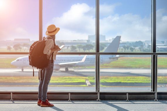 Child at airport.