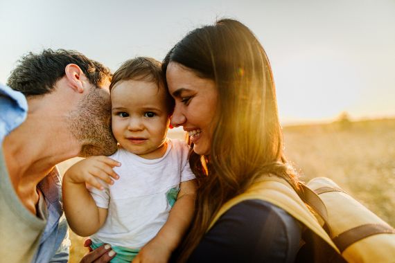 Couple with child.